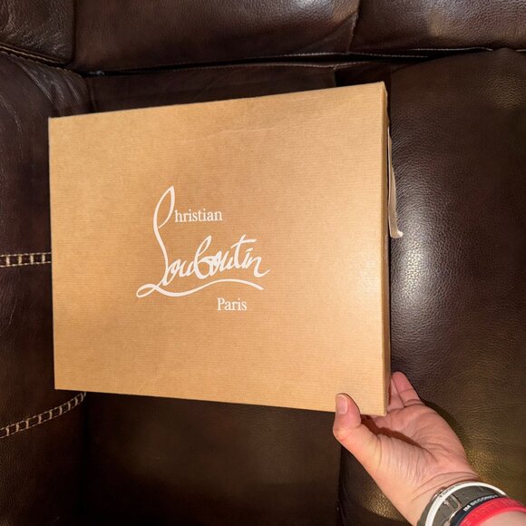 Christian Louboutin 110mm Pyraclou Metallic Spike Wedge Sandals - Size 38 - Picture 11 of 12